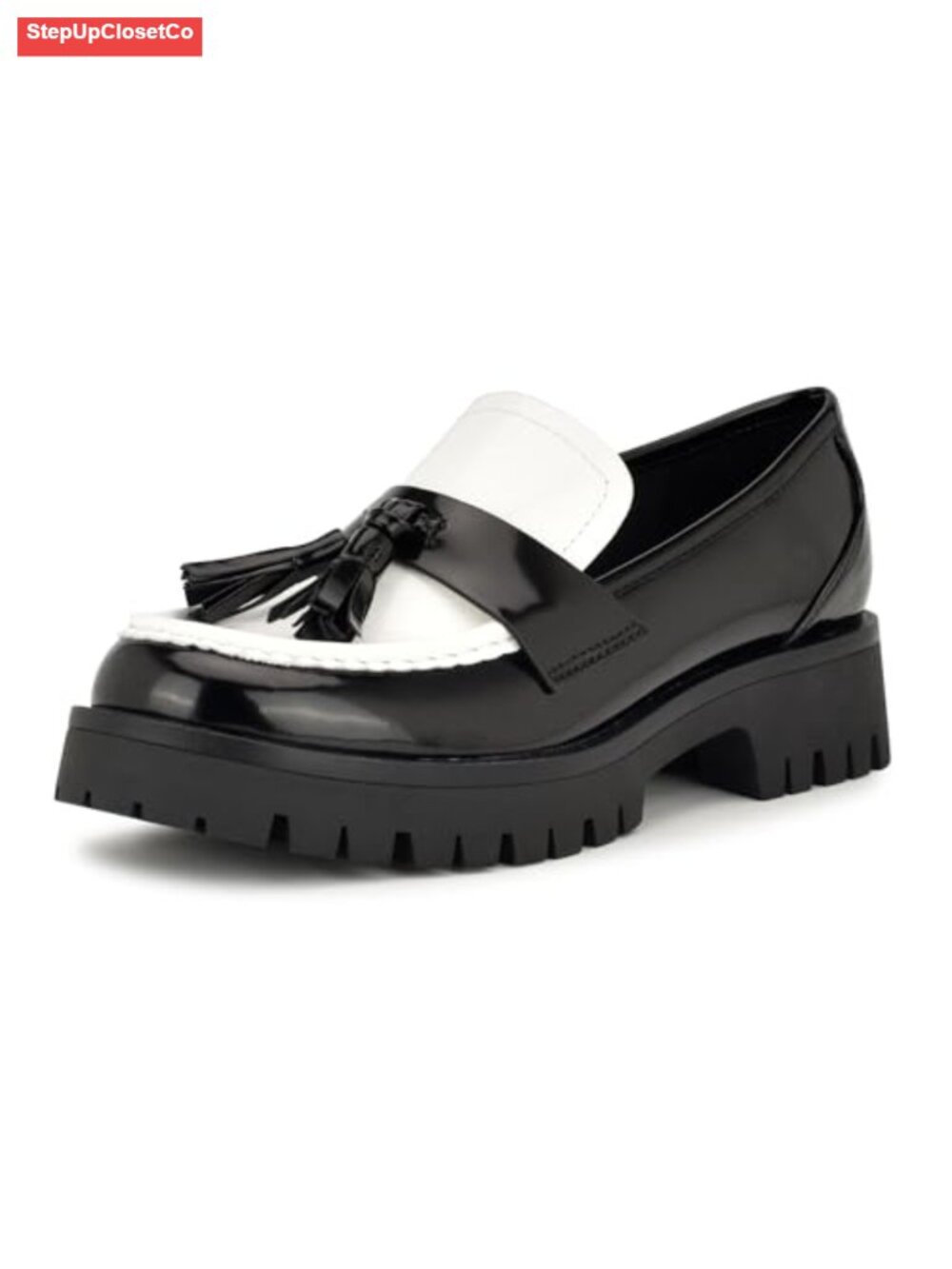 Nine West Garry Women's Lug Sole Tassel Loafer Slip On Leather